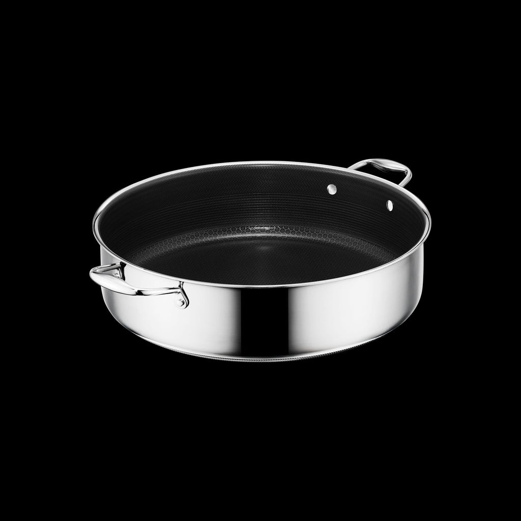 Hybrid Deep Sauté Pan with Lid 10-QT