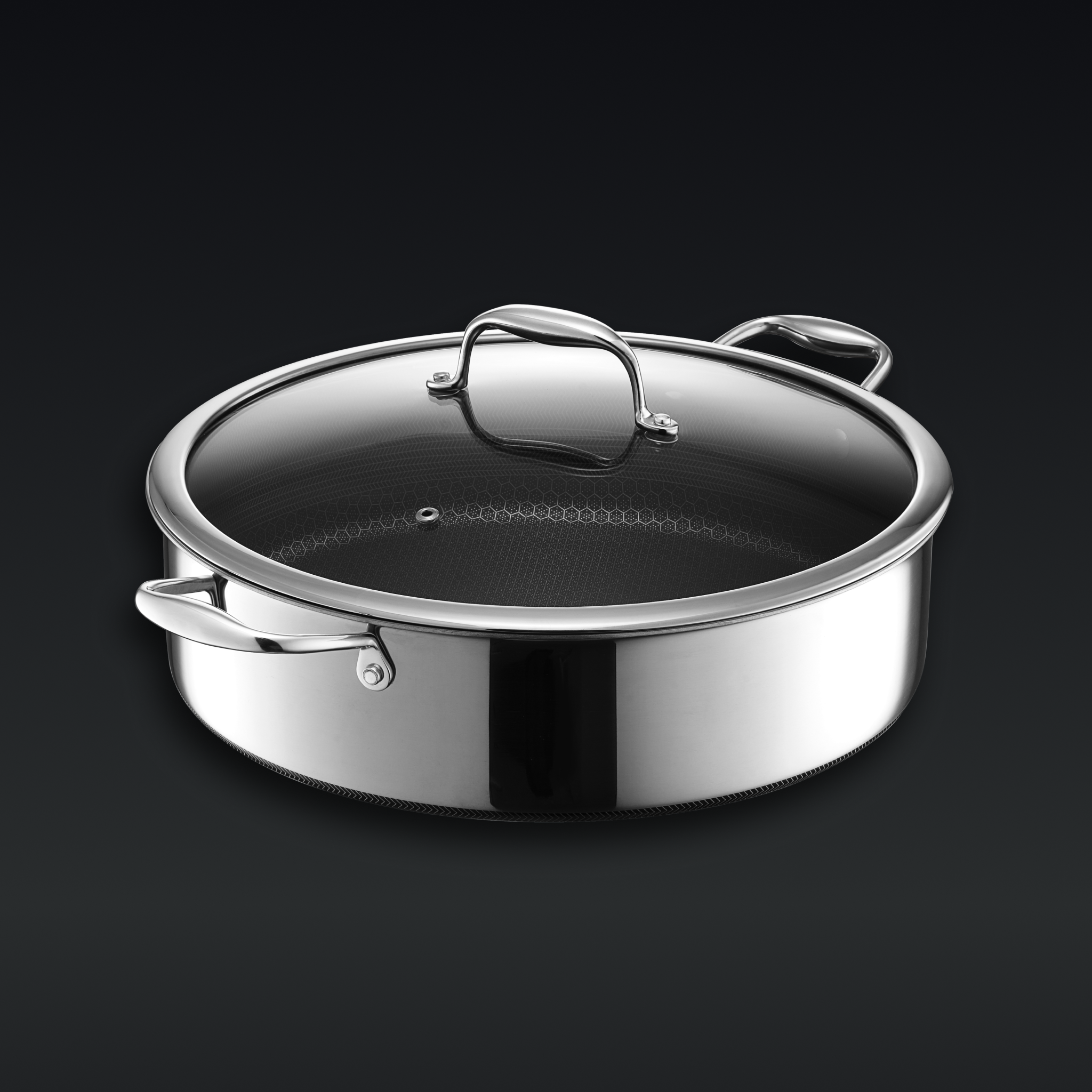 Hybrid Deep Sauté Pan/Chicken Fryer with Lid 7-Qt
