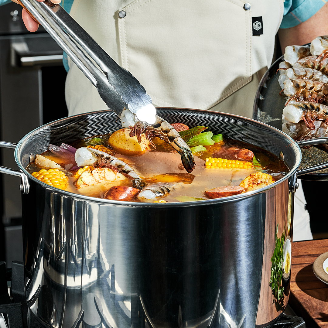 Hybrid Stock Pot with Lid 12-Qt