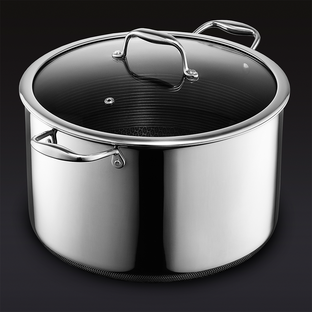 Hybrid Stock Pot with Lid 12-Qt