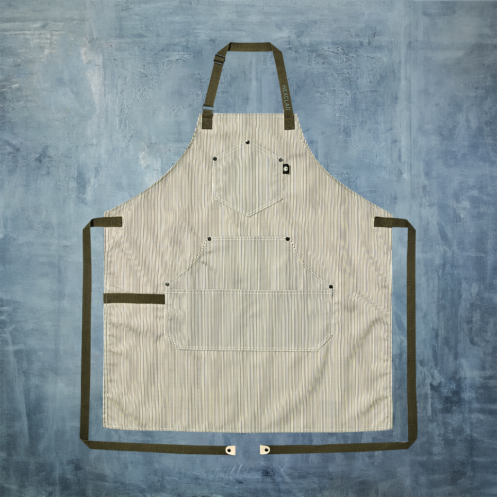 Eco Modern Apron (Classic Stripe Forest)