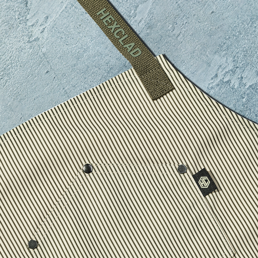 Eco Modern Apron (Classic Stripe Forest)