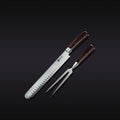 Damascus Steel Carving Set 2-pc (Espresso)