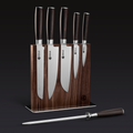 Damascus Steel Knife Set 7-pc (Espresso)