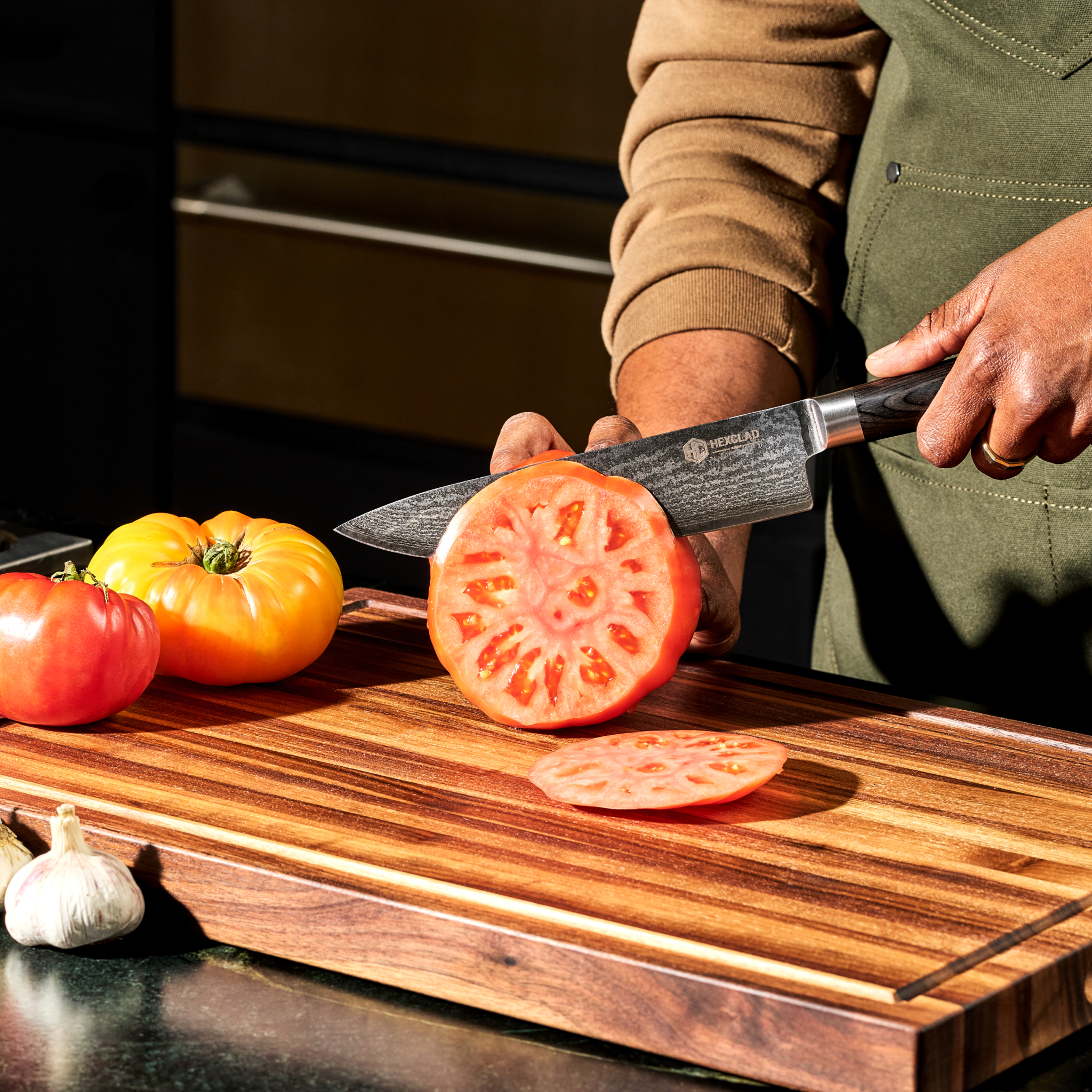 Damascus Steel Knife Set 6-pc (Espresso)