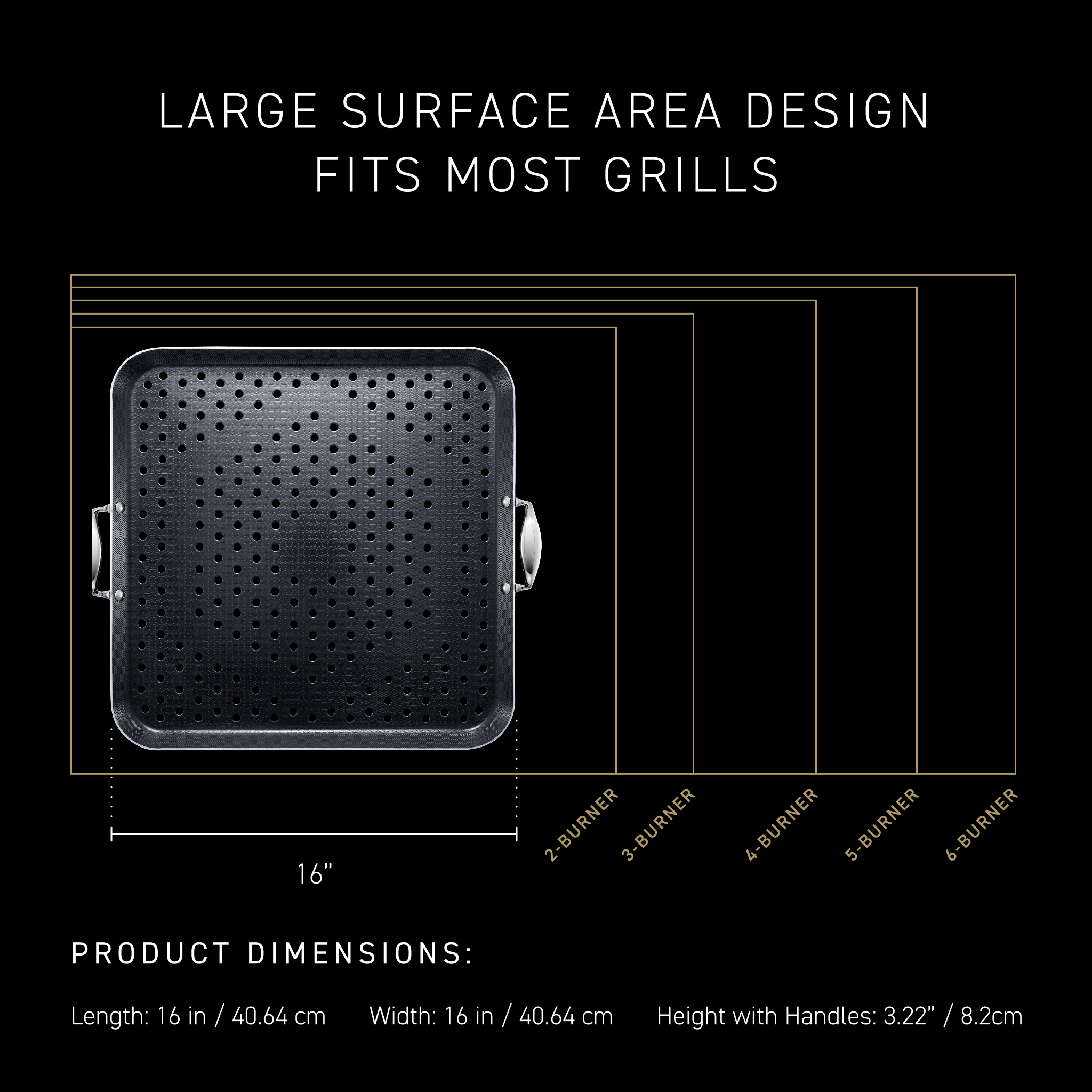 Hybrid BBQ Grill Topper 16”
