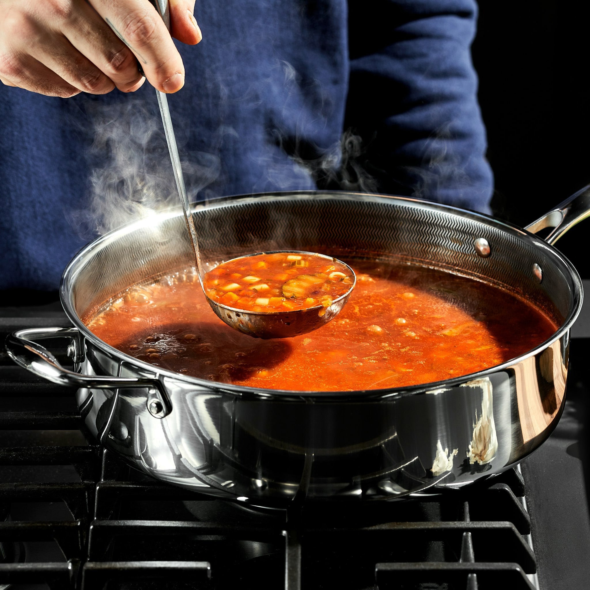 Hybrid Deep Sauté Pan with Lid 5.5-Qt