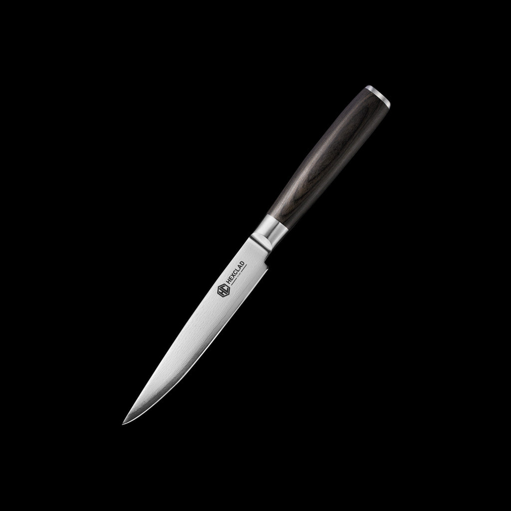 Damascus Steel Steak Knife Set 4-pc (Espresso)