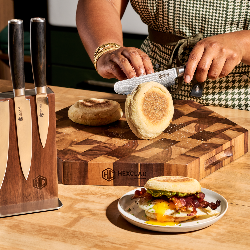 Damascus Steel Studio Knife Set 5-pc (Espresso)