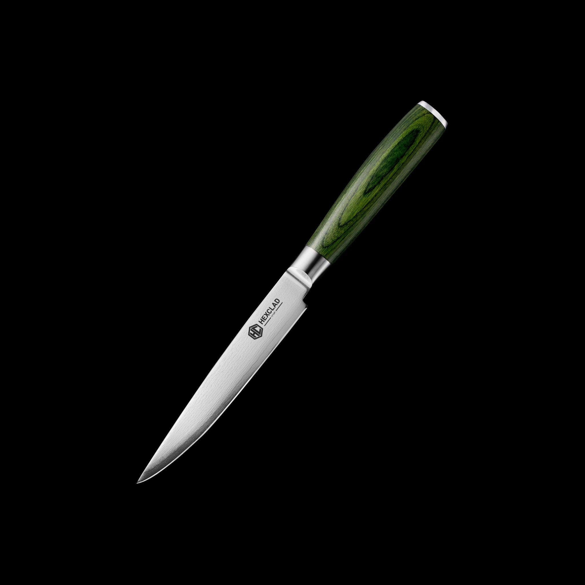 Damascus Steel Steak Knife Set 4-pc (Green)