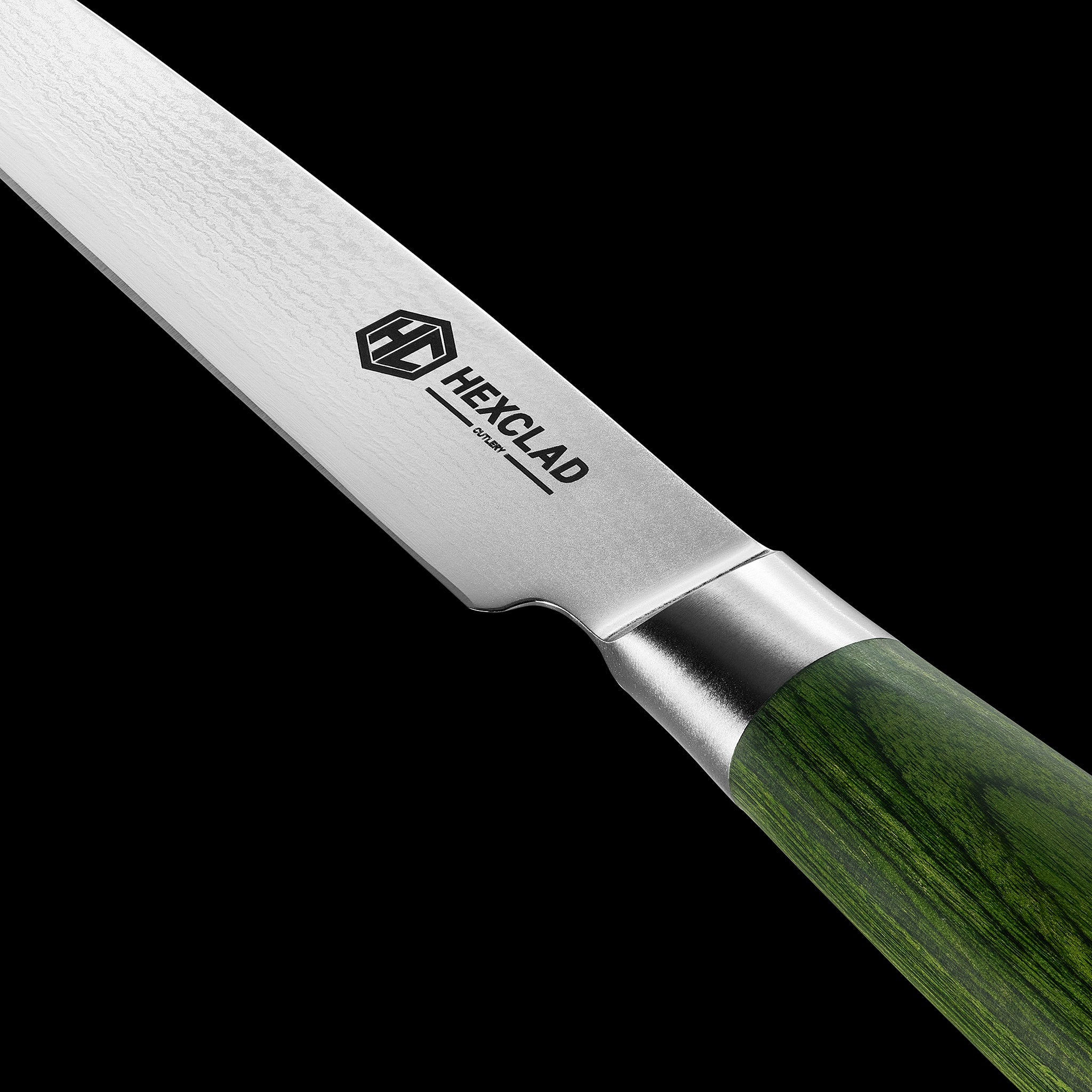 Damascus Steel Steak Knife Set 4-pc (Green)