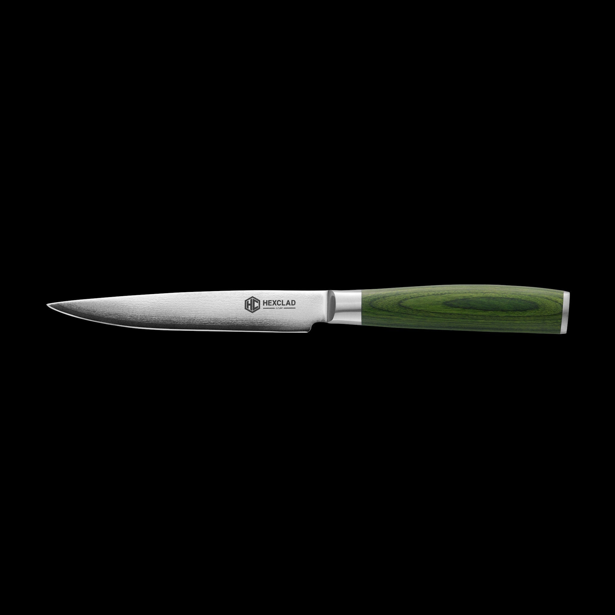 Damascus Steel Steak Knife Set 4-pc (Green)