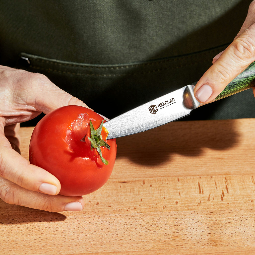 Damascus Steel Paring Knife 3.5" (Green)