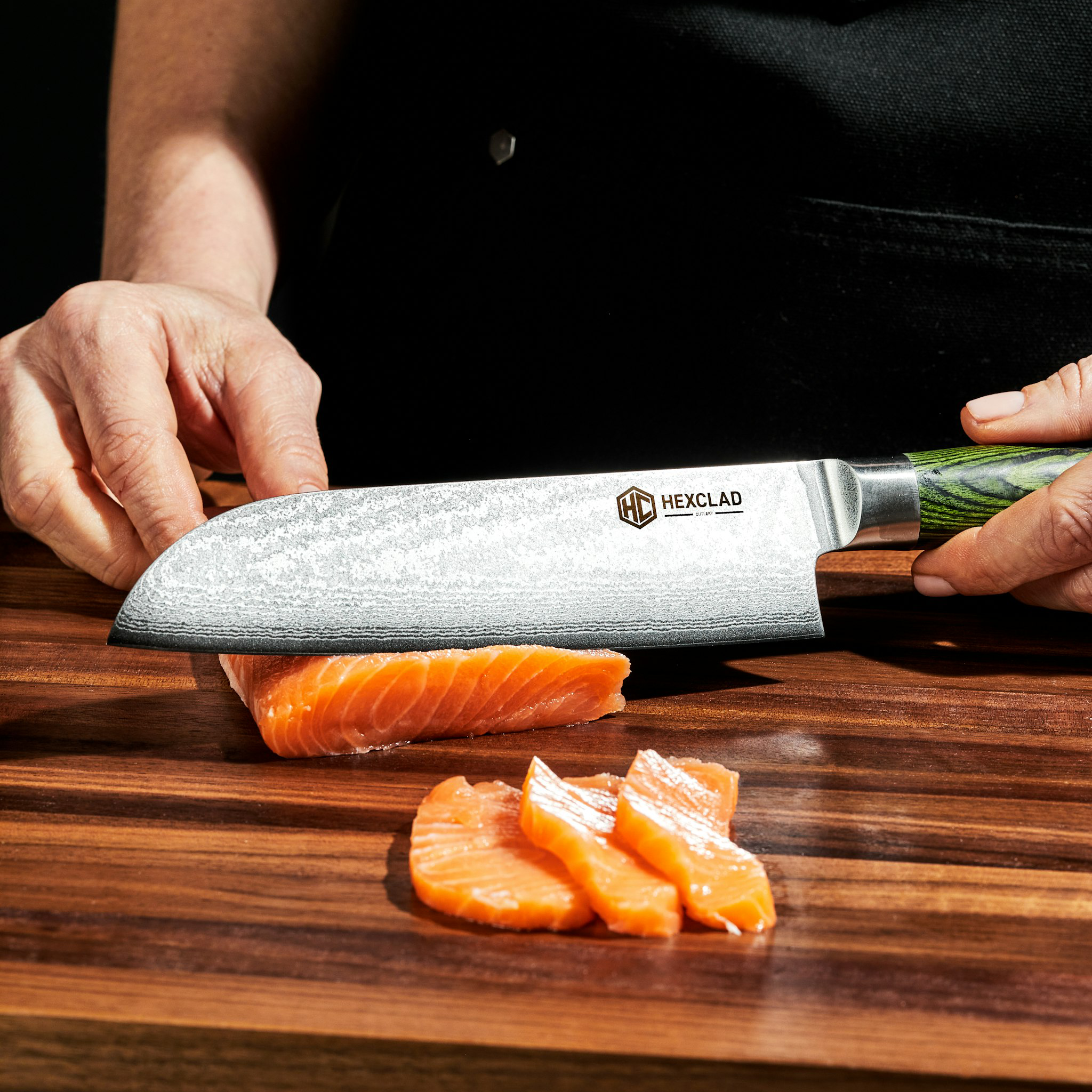 Essential Damascus Steel Knife Set 6-pc (Green)