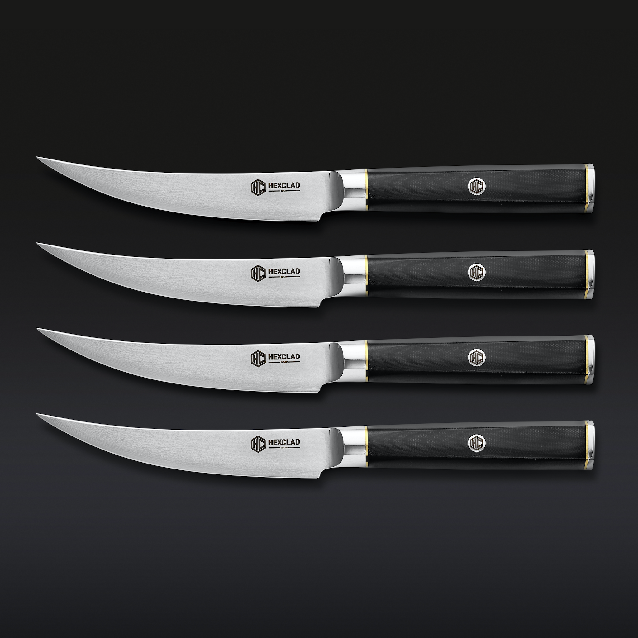 Master Series Damascus Steel Steak Knife Set 4-pc
