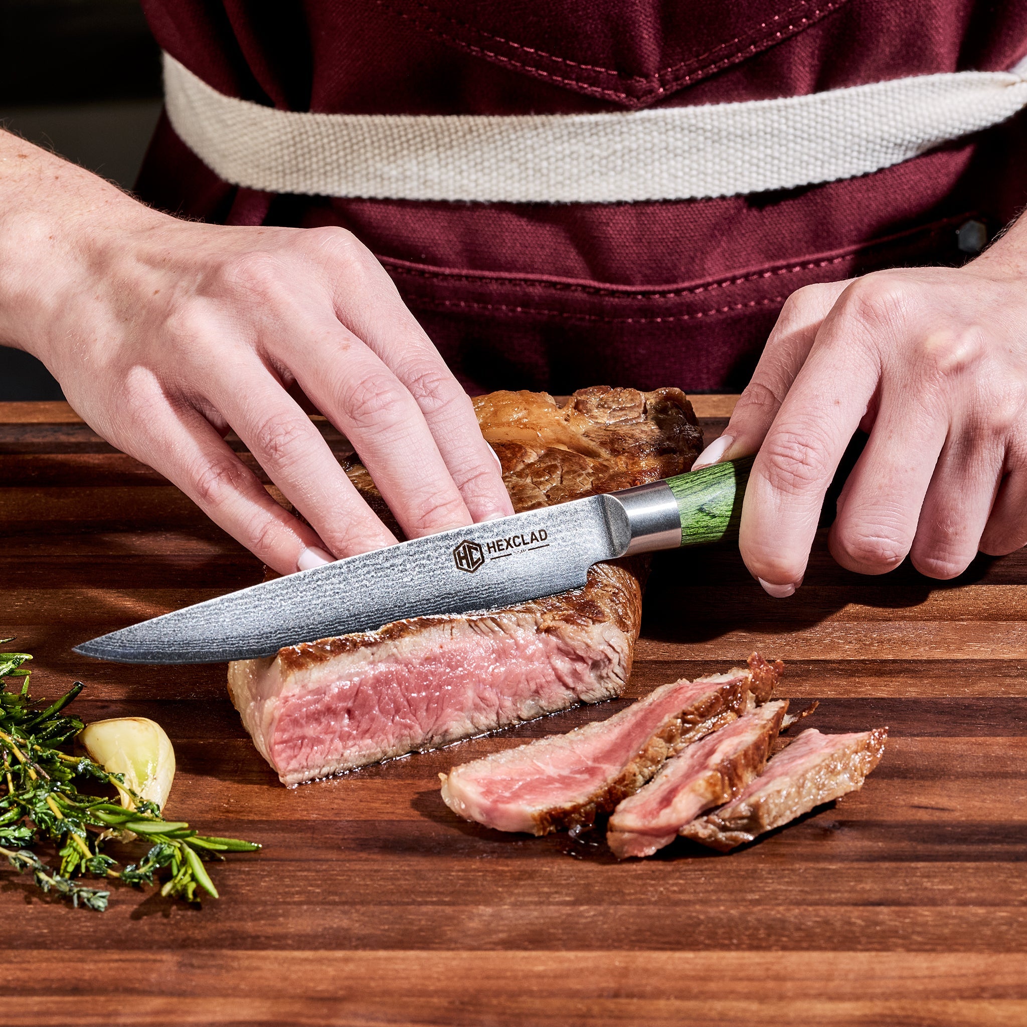 Steak Knife & Bistecca Plate Set 8-pc (Green)