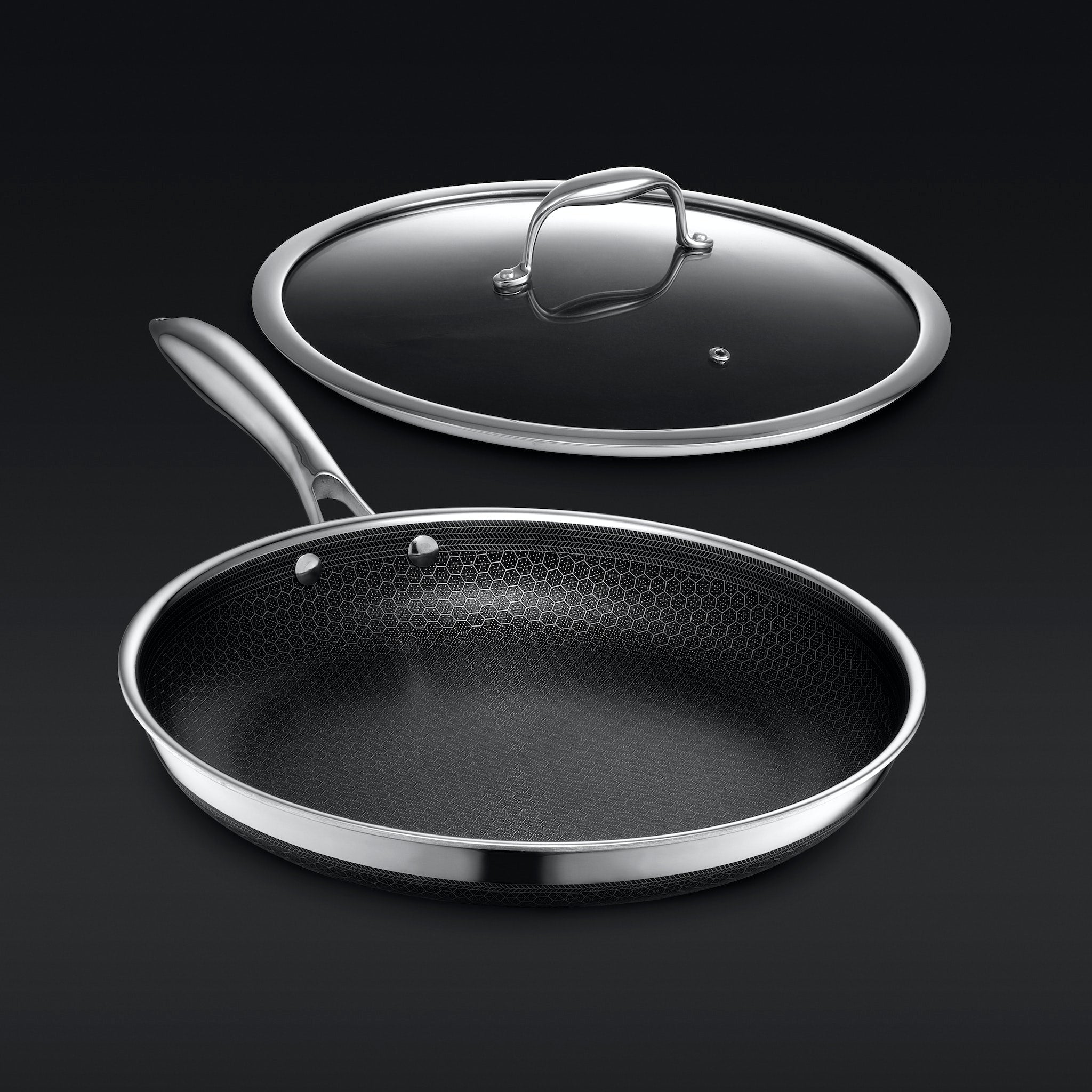 Hybrid Fry Pan with Lid 12"