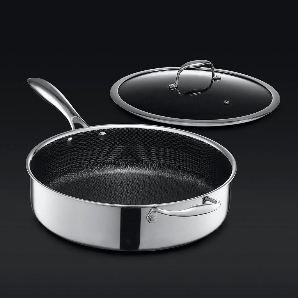 Hybrid Deep Sauté Pan with Lid 5.5-Qt