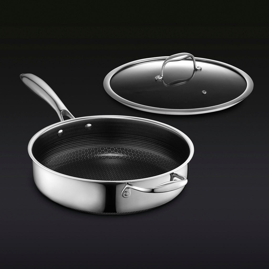 Hybrid Deep Sauté Pan with Lid 3.3-Qt
