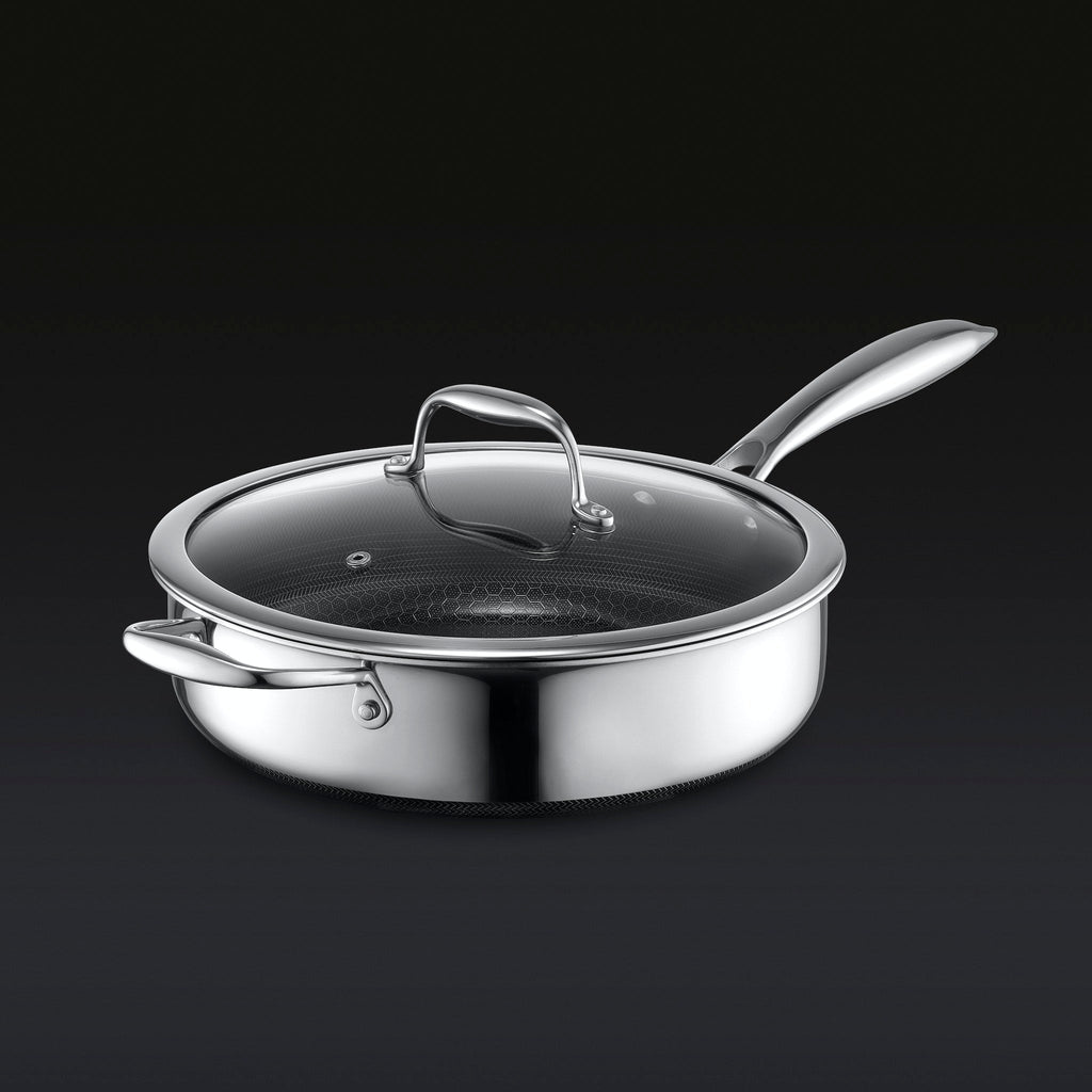 Hybrid Deep Sauté Pan with Lid 3.3-Qt
