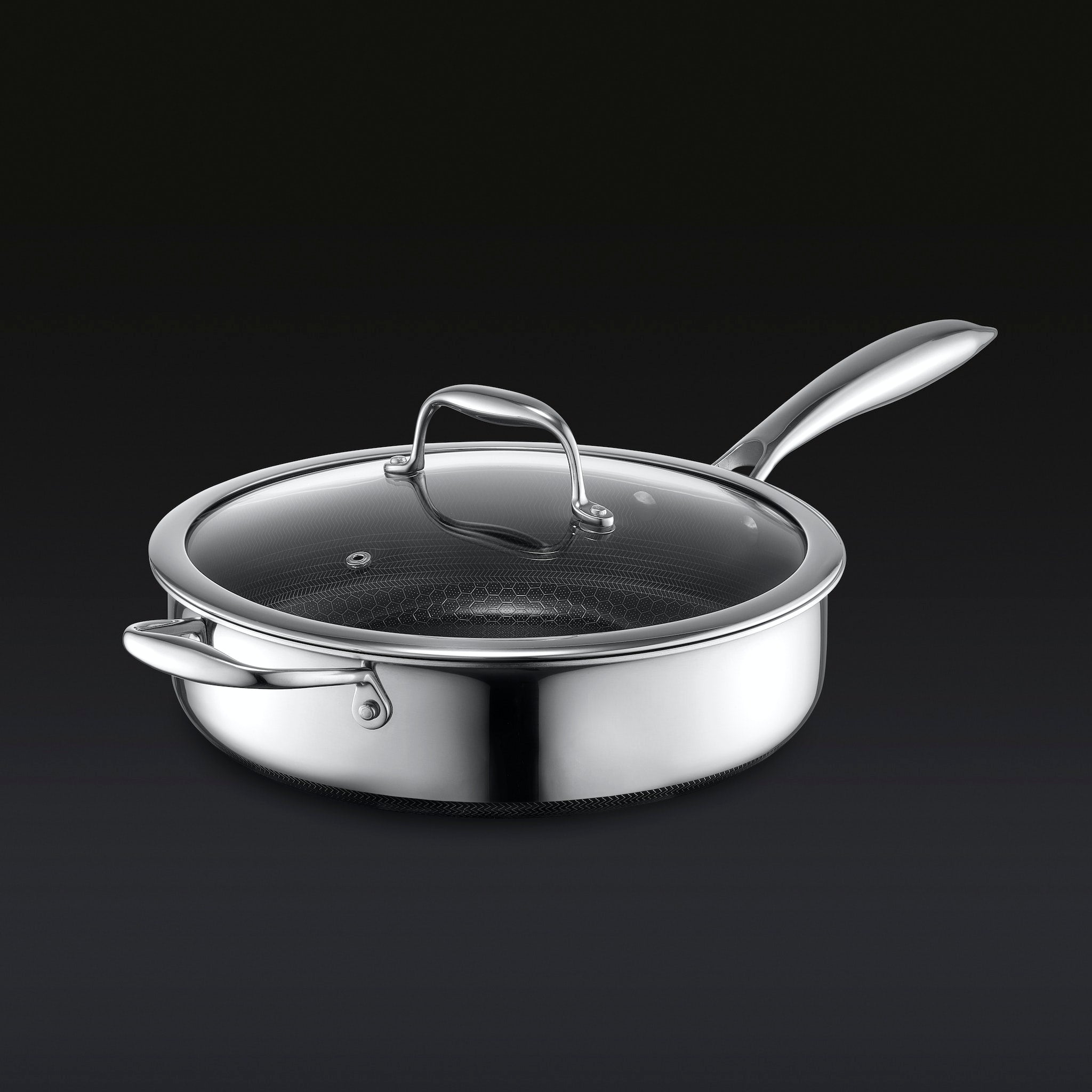 Hybrid Deep Sauté Pan with Lid 3.3-Qt