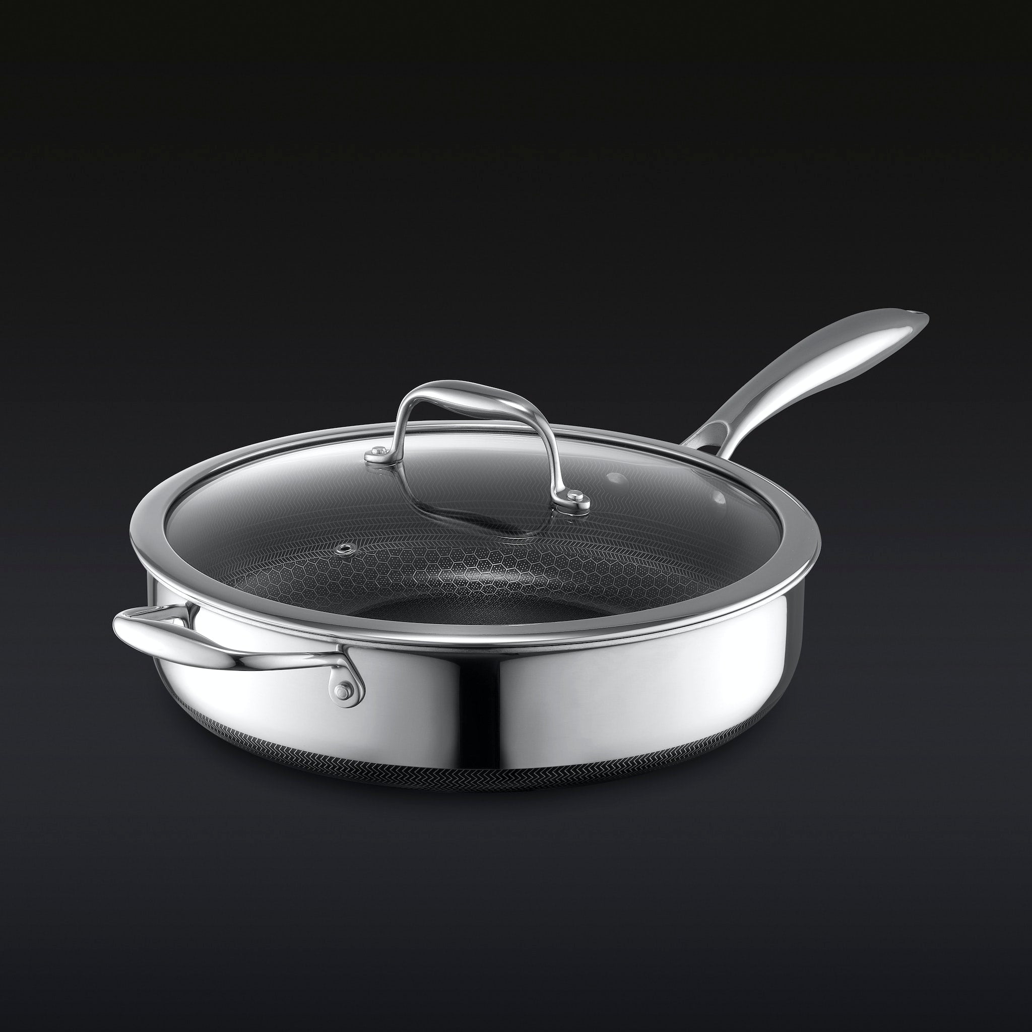 Hybrid Deep Sauté Pan with Lid 4.5-Qt