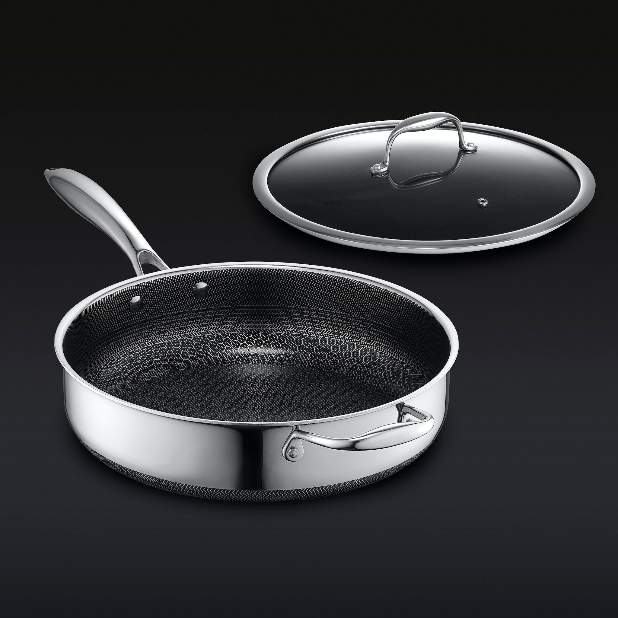 Hybrid Deep Sauté Pan with Lid 4.5-Qt