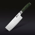 Damascus Steel Nakiri Knife 6.5" (Green)