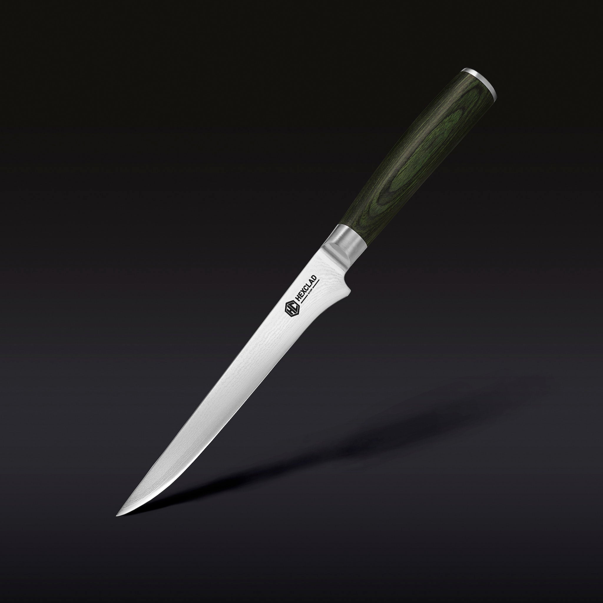 Damascus Steel Boning & Fillet Knife 6" (Green)