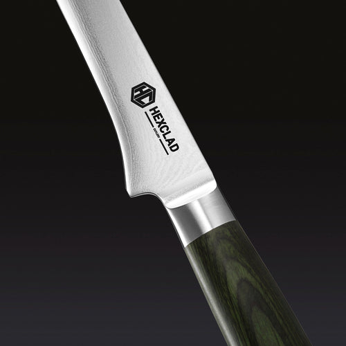 Damascus Steel Boning & Fillet Knife 6" (Green)