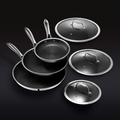 Hybrid Fry Pan Set with Lids 6pc