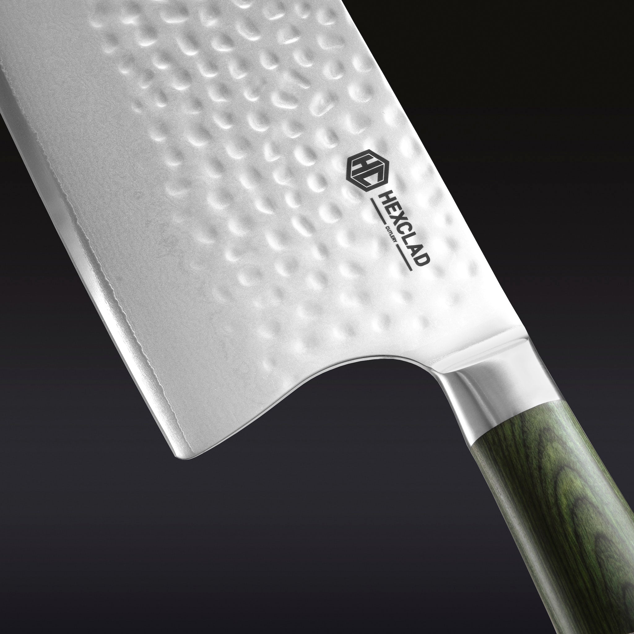 Damascus Steel Cleaver 7" (Green)
