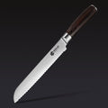 Damascus Steel Serrated Bread Knife 8" (Espresso)