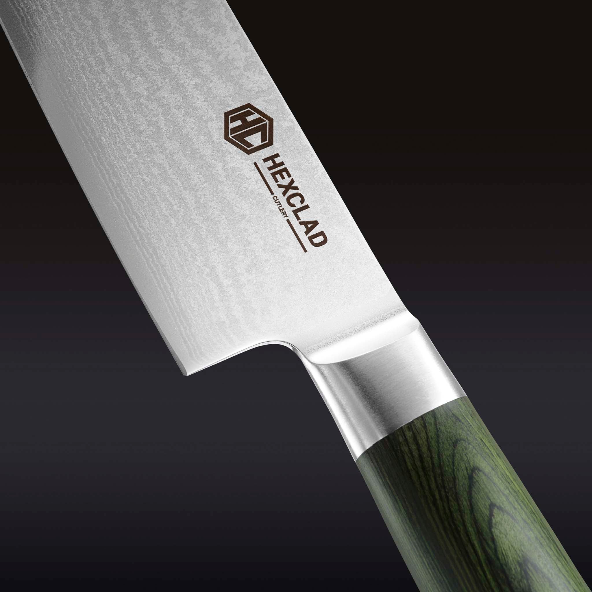 Damascus Steel Chef's Knife 8" (Green)