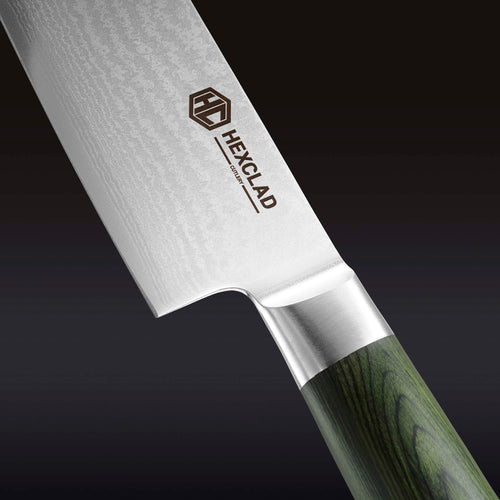 Damascus Steel Chef's Knife 8" (Green)
