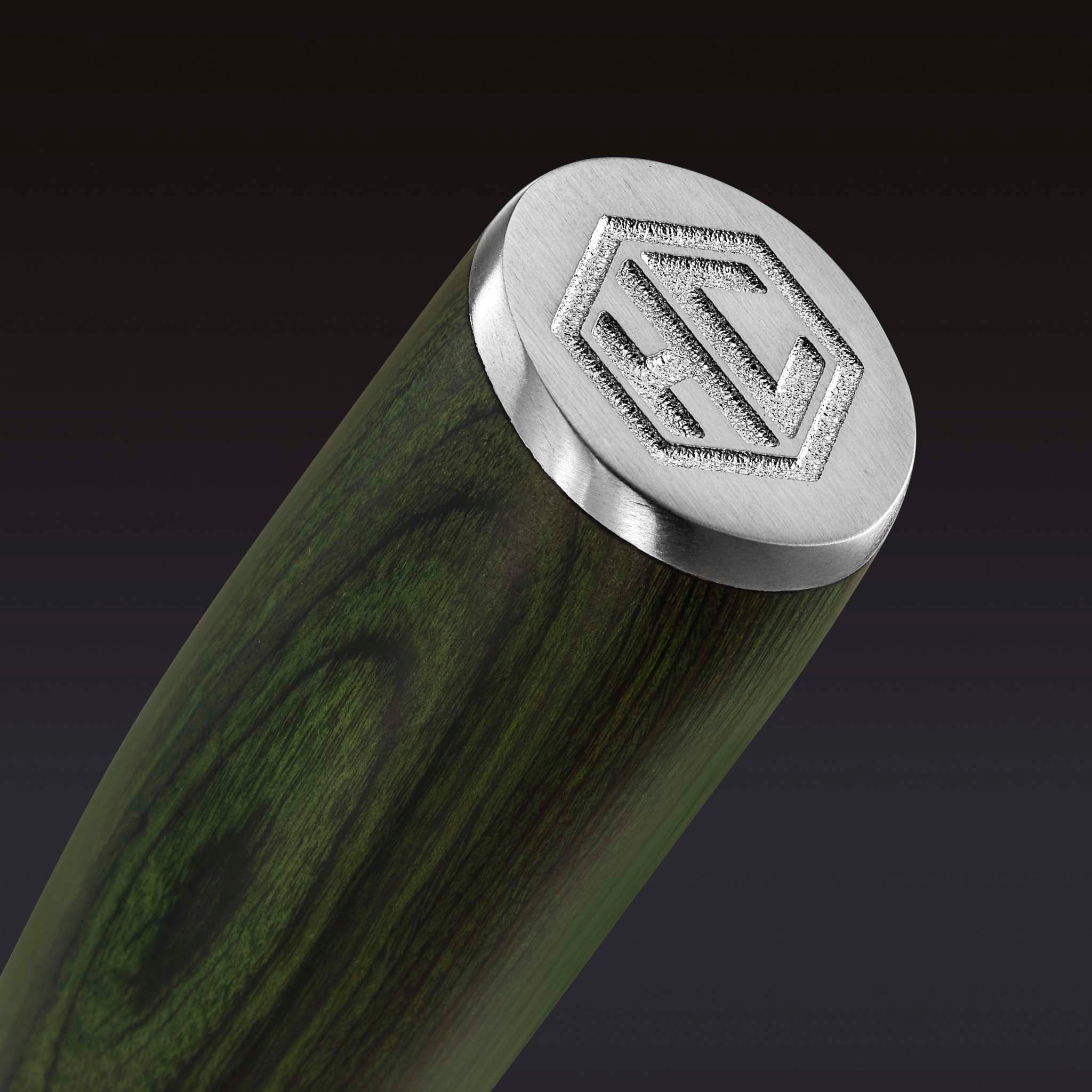 Damascus Steel Santoku Knife 7" (Green)