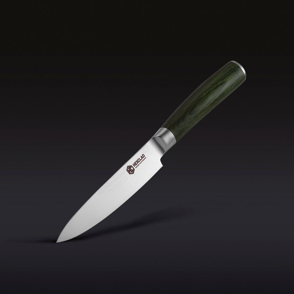 Damascus Steel Utility Knife 5" (Green)