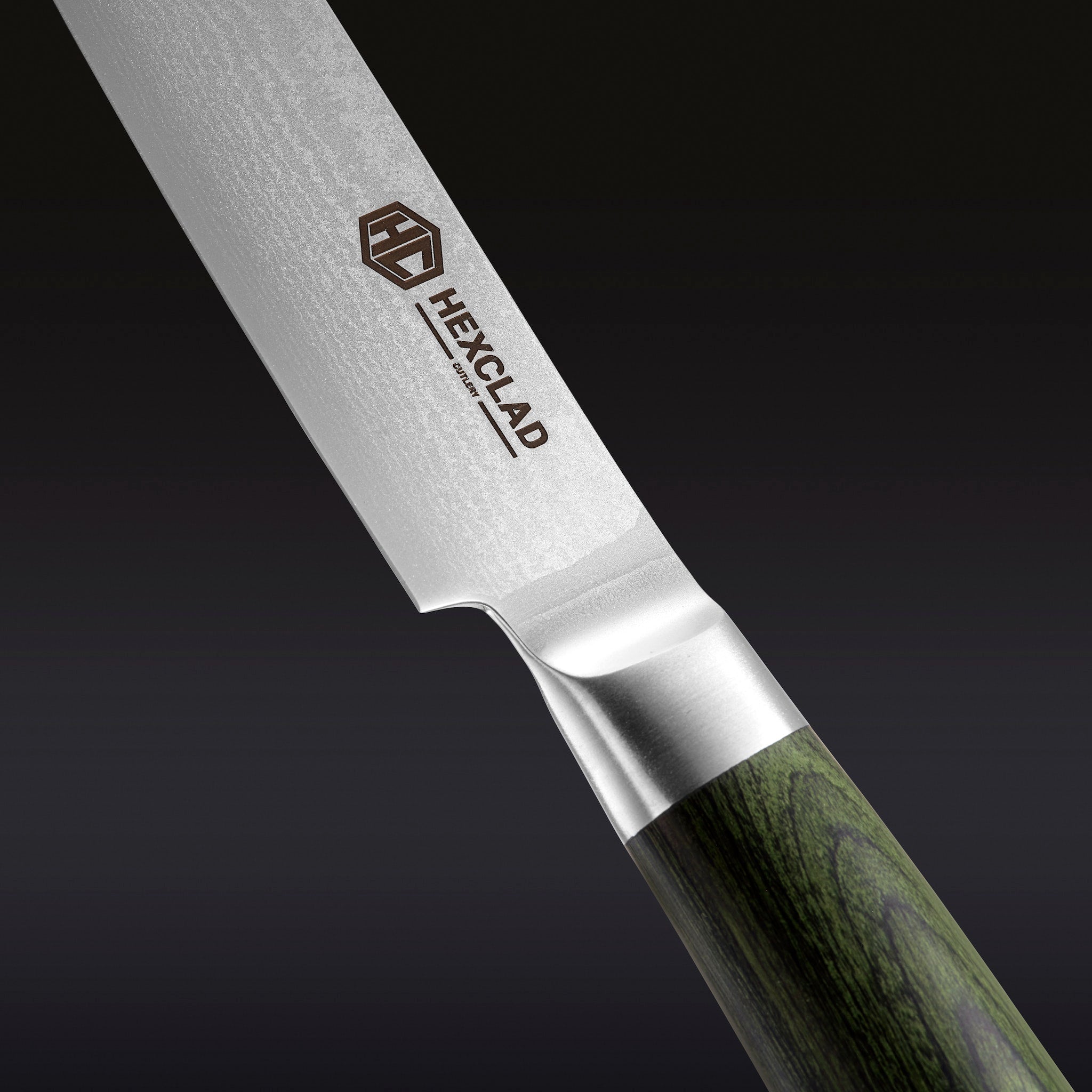 Damascus Steel Utility Knife 5" (Green)