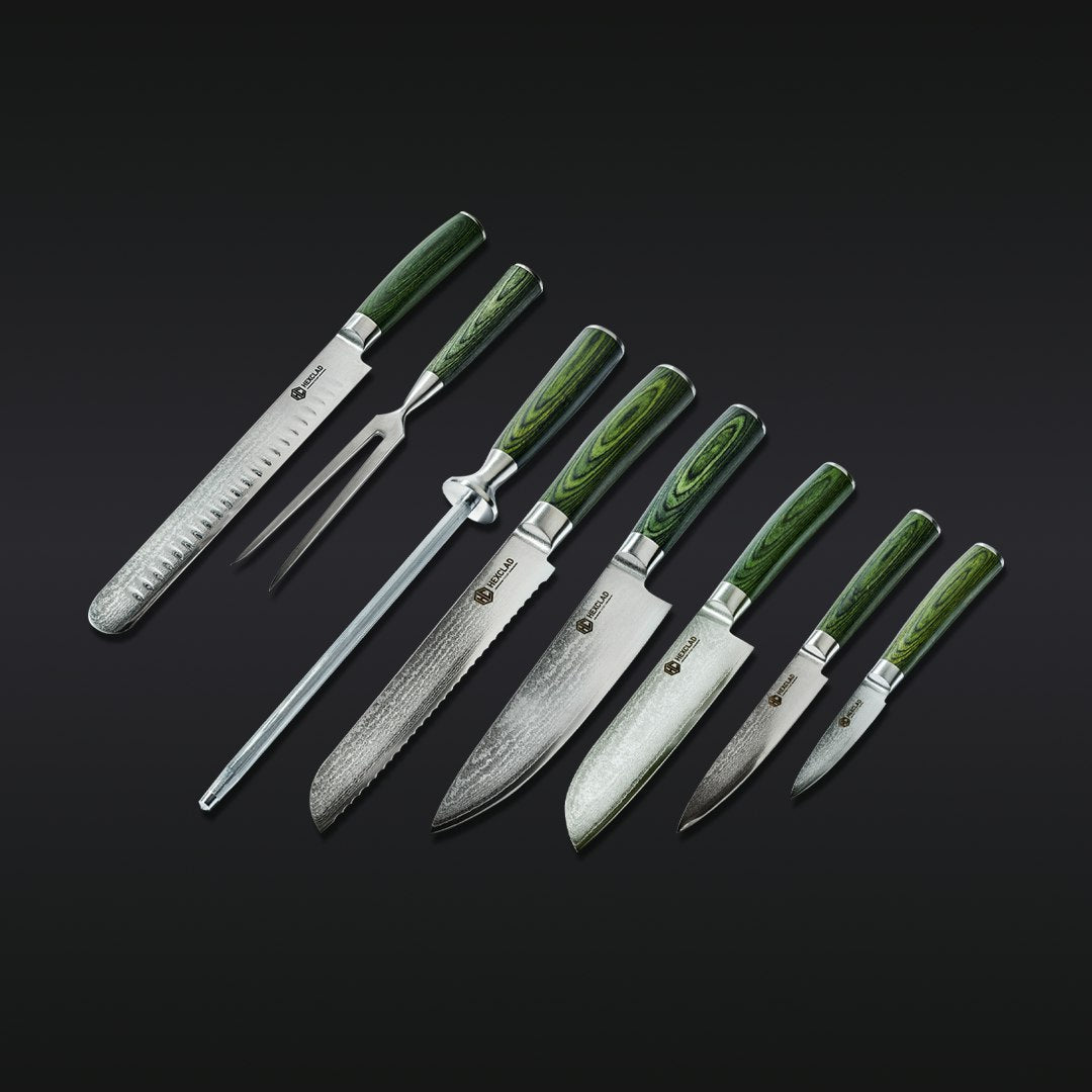 Damascus Steel Knife & Carving Set 8-pc