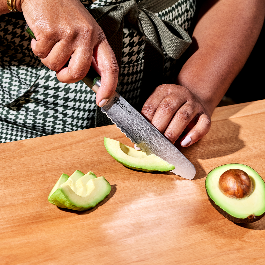 Damascus Steel Starter Knife Set 2-pc (Green)