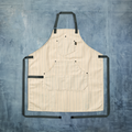 Eco Modern Apron (Pinstripe Cream)