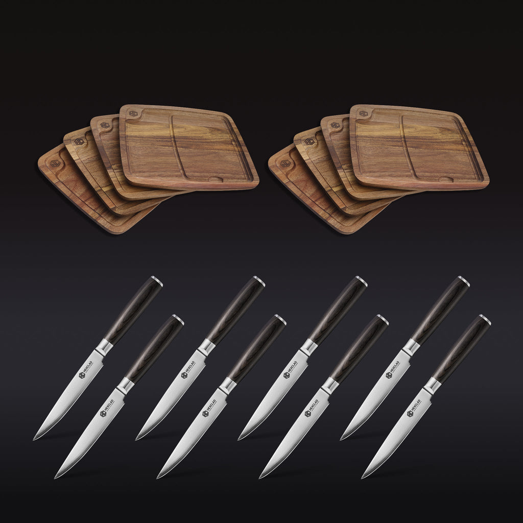 Steak Knife & Bistecca Plate Set 16-pc (Espresso)