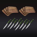 Steak Knife & Bistecca Plate Set 16-pc (Green)