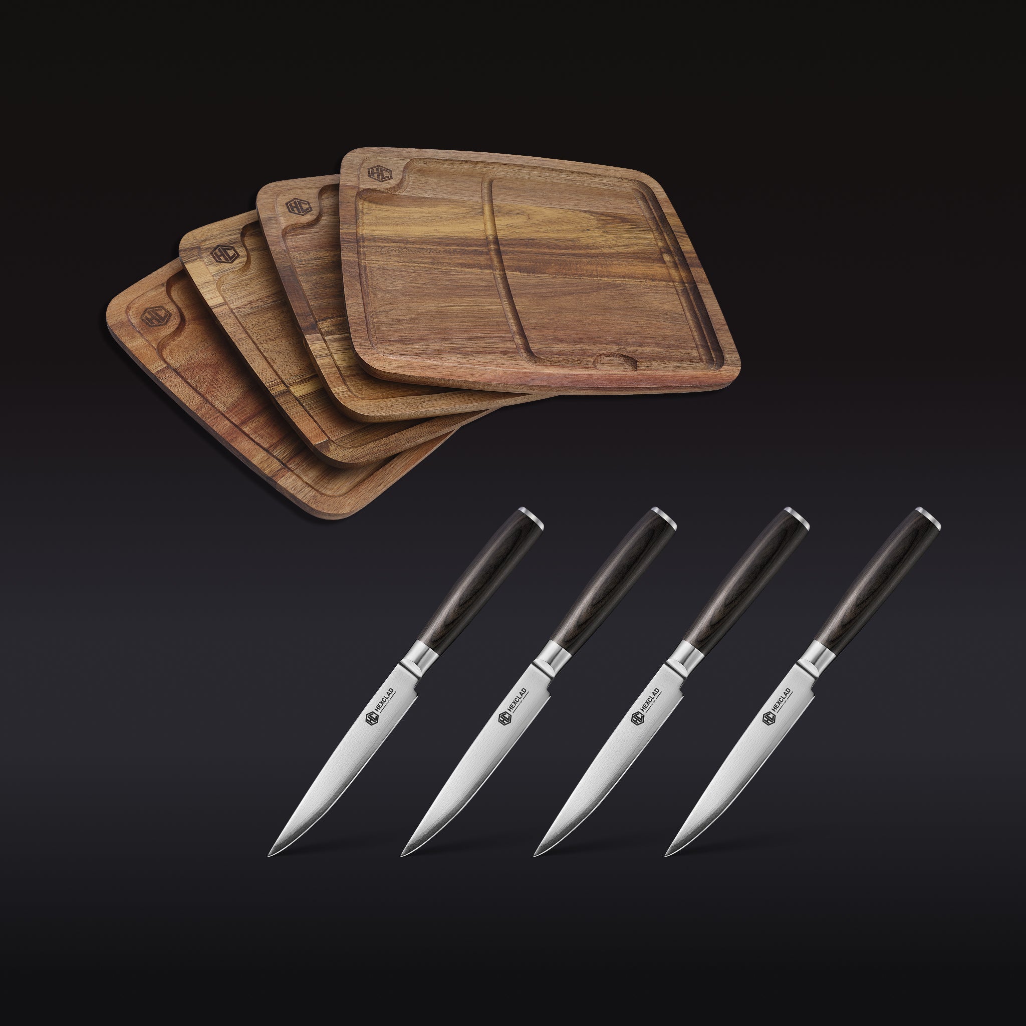 Steak Knife & Bistecca Plate Set 8-pc (Espresso)