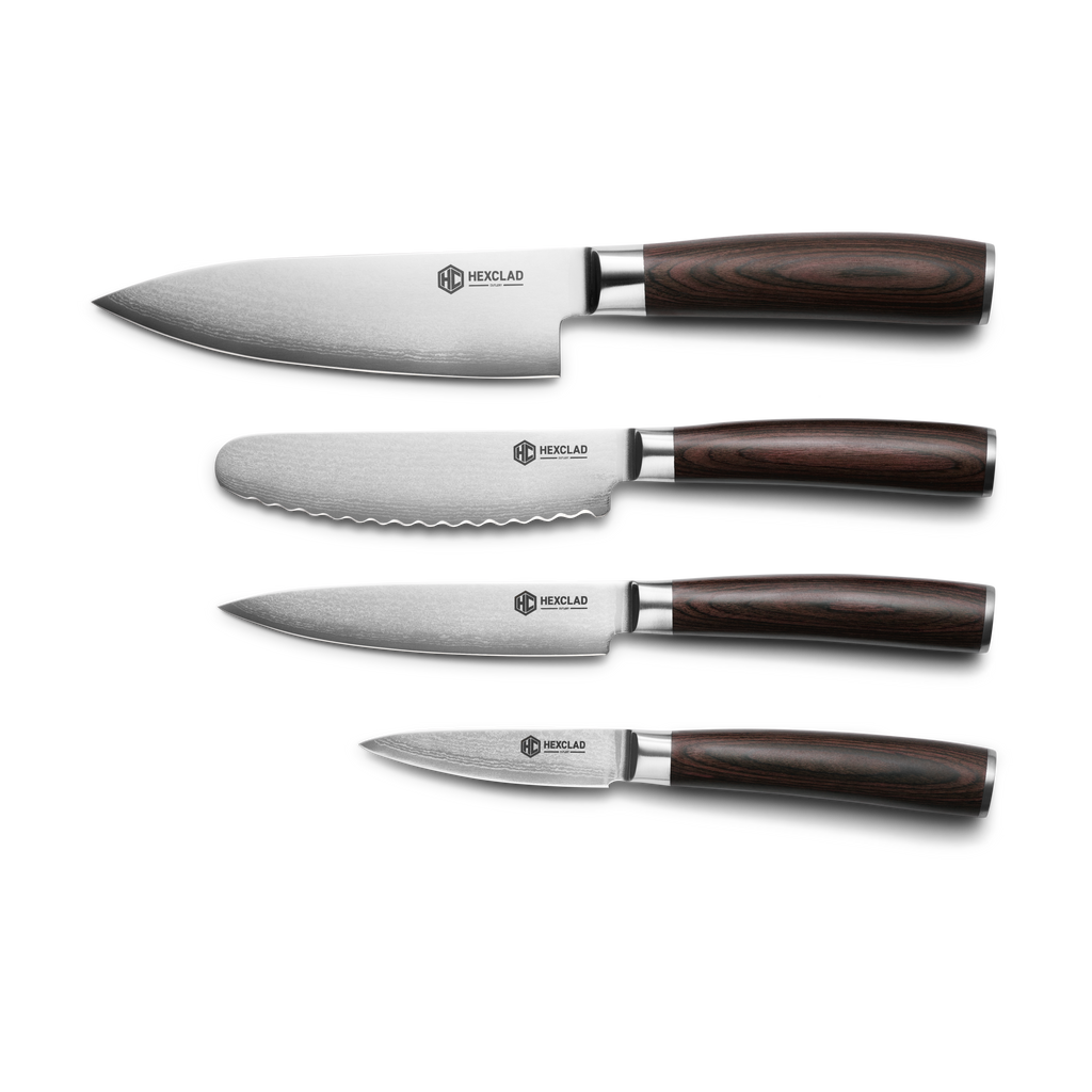 Damascus Steel Studio Knife Set 5-pc (Espresso)